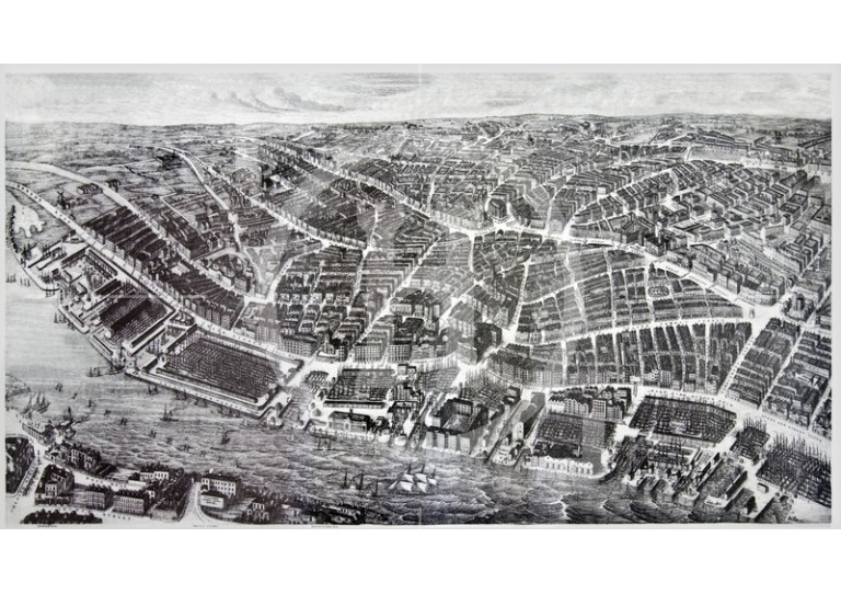 Ackermann's Panoramic View of Liverpool, 1847